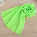 Hot Summer Sport Ice Towel 9 Colors Utility Enduring Instant Cooling Face Towel Heat Relief Reusable Chill Cool Towel