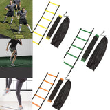 3 4 6 7M 6-14 Rung Football Training Speed Agility Ladder Black Straps Training Ladder Step Soccer Accessories PP material Strap