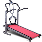 New Home Mechanical Treadmill with Safety Belt Foldable Mini Mute Treadmill Shock Absorption/Handrail Lifting Adjustment