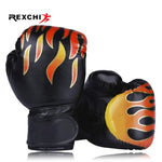 REXCHI 6OZ Kids PU Kick Boxing Gloves Punching Gloves Karate Muay Thai Guantes De Boxeo Free Fight MMA Sanda Training Equipment