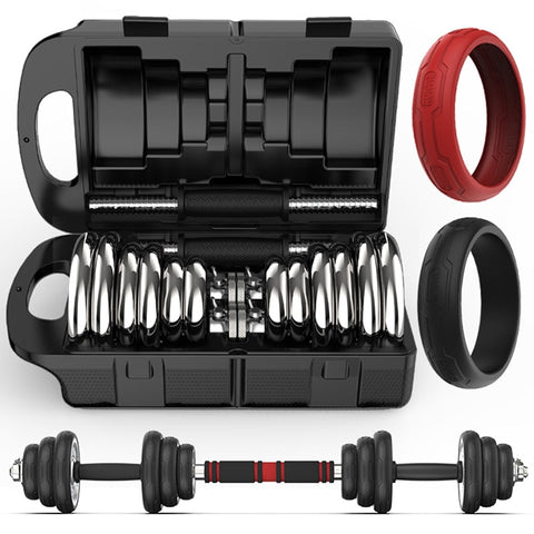 Adjustable Dumbbell Boxed Fitness Equipment Home Dumbbells for Fitness Dumbbell Weights Dual Purpose Dumbbell Barbell