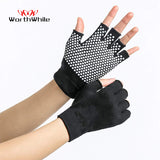 WorthWhile  Yoga Sports Gloves for Women Men Gym Fitness Non Slip Training Workout Bodybuilding Half Finger Hand Protector