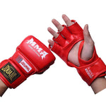 JDUanL Kids Adults Muay Thai MMA Gloves Open Fingers Sparring Martial Arts Fight Boxing Mitts Punching Grappling Gears DEO