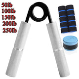 50-250 lb Stainless Steel Hand Grip Wrist Strengthener Exerciser Hand Forearm Fingers Muscles Rehab Training Heavy Grip Fitness