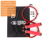 Weighted Jump Ropes Crossfit Skip Speed Jump Rope with Extra Speed Cable Ball Bearings Anti-Slip Handle for Double Unders