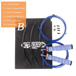 Weighted Jump Ropes Crossfit Skip Speed Jump Rope with Extra Speed Cable Ball Bearings Anti-Slip Handle for Double Unders