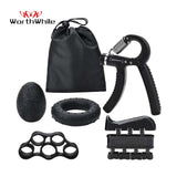 WorthWhile 5PC/Set Gym Fitness Adjustable Hand Grip Set Finger Forearm Strength Muscle Recovery Hand Gripper Exerciser Trainer