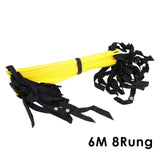 Hot 4/6/7/9/12/14 Rung Nylon Straps Agility Training Ladders Soccer Football Speed Ladder Training Stairs Fitness Equipment