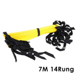 Hot 4/6/7/9/12/14 Rung Nylon Straps Agility Training Ladders Soccer Football Speed Ladder Training Stairs Fitness Equipment