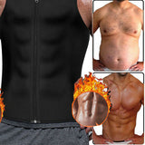 Plus Size Men's Sweat Vest Body Shape Thermo Slimming Sauna Suit Weight Loss Shapewear Ultra Neoprene Tight-fitting Trainer