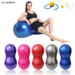 Sports Yoga Balls Pilates Peanut Fitness Ball Gym  Exercise Balance Fitball Exercise Pilates Workout Massage Ball with Pump