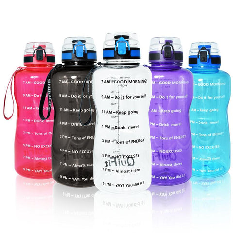 BuildLife 1.3L 2L Water Bottle For Bpa Free Tritan Outdoor Sports Gym Fitness Gourde Sport Plastic Drinking Bottle With Filter