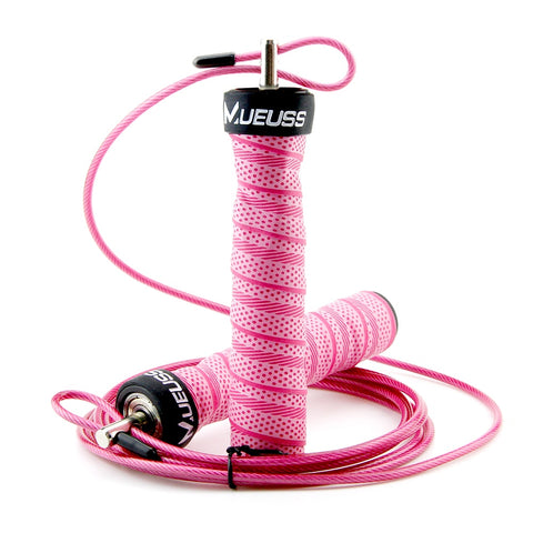 Professional Jump Rope High Speed Adjustable Skipping Rope With Portable Bag Skip Rope Anti-Slip Handle For Double Under In Pink