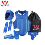 Wesing Martial Arts Sanda Kit 6 Piece Set MMA Boxing Gloves Protective Gear Helmet Shin Guards Groin Support Body Guards 2019