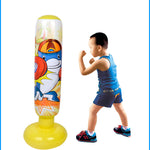 Unisex Children Tumbler Punching Bag Fitness Inflatable Kids Sandbag Home Gym Fitness Boxing Fight Training Stress Relief Toy