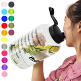 QuiFit Plastic Wide Mouth Big Drinking Water Bottles 2.5L 3.78L Gallon Jug BPA Free Sport Fitness Tourism GYM Travel Unique Item