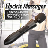 Electric Percussion Vibration USB Rechargeable Neck Muscle Body Therapy Massager 110-250V 8 Speeds 20 Vibration Modes Relax Tool