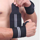 AOLIKES 2Pcs Weightlifting Wrist Straps Gym Wrist Support Wraps Compression Sport Safety Fitness Training carpal tunnel