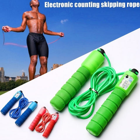 Professional Crossfit Jump Rope Skip Speed Weighted Jump Ropes Anti-Slip Handle Counting Jump Rope Training Workout Equipments