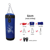 60-120cm Training Sandbag MMA Boxing Punching Bag Empty Sports Kick Boxing Muay Thai Sandbag & Hand Wraps & Gloves(Buy 1 Get 8)