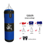 60-120cm Training Sandbag MMA Boxing Punching Bag Empty Sports Kick Boxing Muay Thai Sandbag & Hand Wraps & Gloves(Buy 1 Get 8)