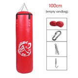 60-120cm Training Sandbag MMA Boxing Punching Bag Empty Sports Kick Boxing Muay Thai Sandbag & Hand Wraps & Gloves(Buy 1 Get 8)