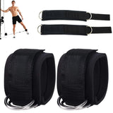 2pc Fitness Ankle Cuffs Leg Training Crossfit Cable-Machine Attachment Leg Hip Body Building Workout Ankle Strap Gym Equipment