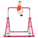 Jungle Children Monkey Bar, Gymnastics Athletic Expandable Kip Balance Bars, Foldable Junior Training Play Gym Pull Up