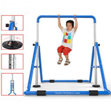 Jungle Children Monkey Bar, Gymnastics Athletic Expandable Kip Balance Bars, Foldable Junior Training Play Gym Pull Up