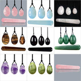 Rose Quartz Yoni Egg Set Natural Jade Eggs Women Kegel Exerciser Vaginal Muscles Tightening Ball Massage Yoni Wand Jade Massager