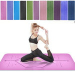 1830*610*6mm TPE Yoga Mat with Position Line Anti-slip Carpet Mat For Beginner Environmental Fitness Gymnastics Mats Sports Pads