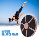 Balance Board Portable Yoga Exercise Accessories Fitness Equipments Anti Skid Training Wooden Gym Plate Coordination With Base