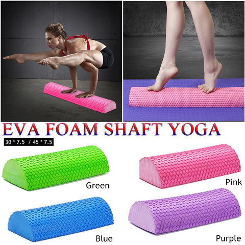 Semicircular Massage EVA Foam Shaft Yoga Pilates Fitness Equipment Floating Massage Foam Shaft Balance Pad Indoor Yoga Exercise