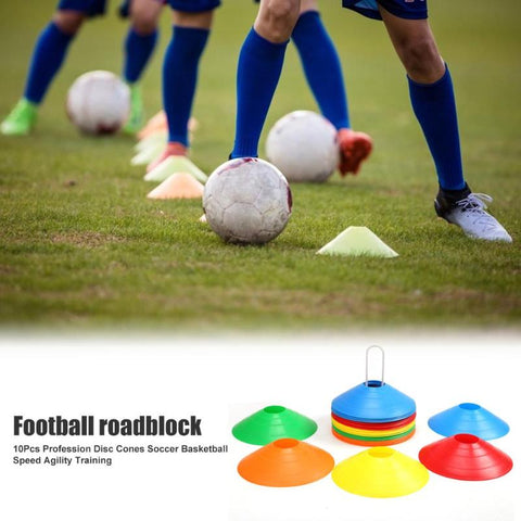 10pcs/lot Hot Sale Football Cross Speed Training Discs Outdoor Soccer Rugby Agility Training Sign Disc Cone Space Marker