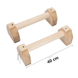 30cm/40cm/50cm 1Pair Fitness Push-Up Stands Bars Gym Training Chest H Shaped Rack Wooden Handstand Parallel Bar Double Rod M2128
