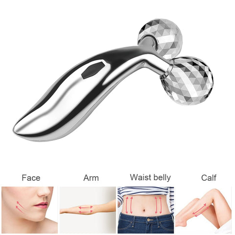 3D Face Massage Relaxation Tools Roller Massager Thin 360 Degree Rotation Facial Wrinkle Remover Face Skin Care New