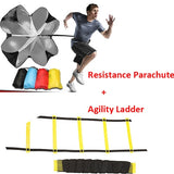 6m 12 Rung Agility Ladder & Resistance Parachute Agility Training Set for Soccer Football Speed Running Training Power Exercise