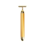 24k Gold Vibration Facial Slimming Face Beauty Bar Pulse Firming Facial Roller Massager Lift Skin Tightening Wrinkle Stick