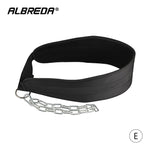 ALBREDA NEW Weight Lifting Drop Shipping Dip belt Gym Dumbbells  Belt Fitness Equipment  Strength Pull up Load belt Power Gym