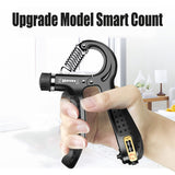 5-60kg Adjustable Hand Grip Strengthener Counter Black Finger Gym Muscle Fitness Training Wrist Gripper Hand Exerciser
