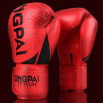 8 10 12 14 oz Twins Gloves Kick Boxing Gloves Leather PU Sanda Sandbag Training Black Boxing Gloves Men Women Guantes Muay Thai