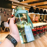 Originality water bottle Square Transparent gym bottle Portable Drink bottle Seal up Leak-proof Outdoor Sport Travel Plastic cup