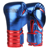 1Pair Durable Metal color Kids/Audlts Women Men Boxing Gloves for Sandbag Punch Training Muay Thai Karate Fight Mitts DEO 6-12oz