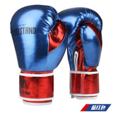 1Pair Durable Metal color Kids/Audlts Women Men Boxing Gloves for Sandbag Punch Training Muay Thai Karate Fight Mitts DEO 6-12oz