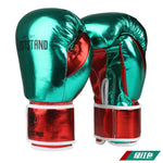 1Pair Durable Metal color Kids/Audlts Women Men Boxing Gloves for Sandbag Punch Training Muay Thai Karate Fight Mitts DEO 6-12oz