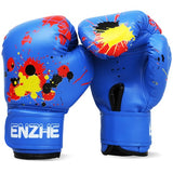 1Pair Durable Metal color Kids/Audlts Women Men Boxing Gloves for Sandbag Punch Training Muay Thai Karate Fight Mitts DEO 6-12oz