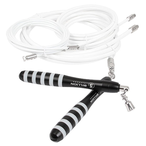 Weighted Jump Rope Set Crossfit Fitness Adjustable Fast-clip Connection Rope Include 3 Ropes and Extra Weights for Fast & Heavy