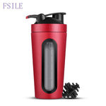 700ml Protein Shaker Stainless Steel Water Bottle Outdoor Gym Sports Fitness Training Drink Powder Milk Mixer My Water Bottle