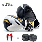 WorthWhile PU Kick Boxing Gloves Men Women Karate Muay Thai Guantes De Boxeo Free Fight MMA Sanda Training Adults Kids Equipment