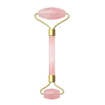 Dropshipping Rose Quartz Gouache Scraper Jade Roller Massage for Face 100% Natural Rose Quartz Facial Massage Jade Roller